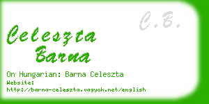 celeszta barna business card
